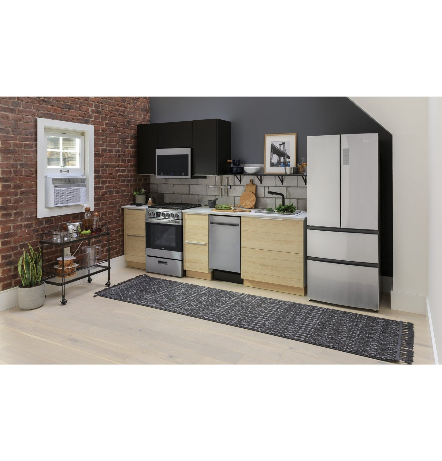 Haier 18" Stainless Steel Interior Dishwasher with Sanitize Cycle