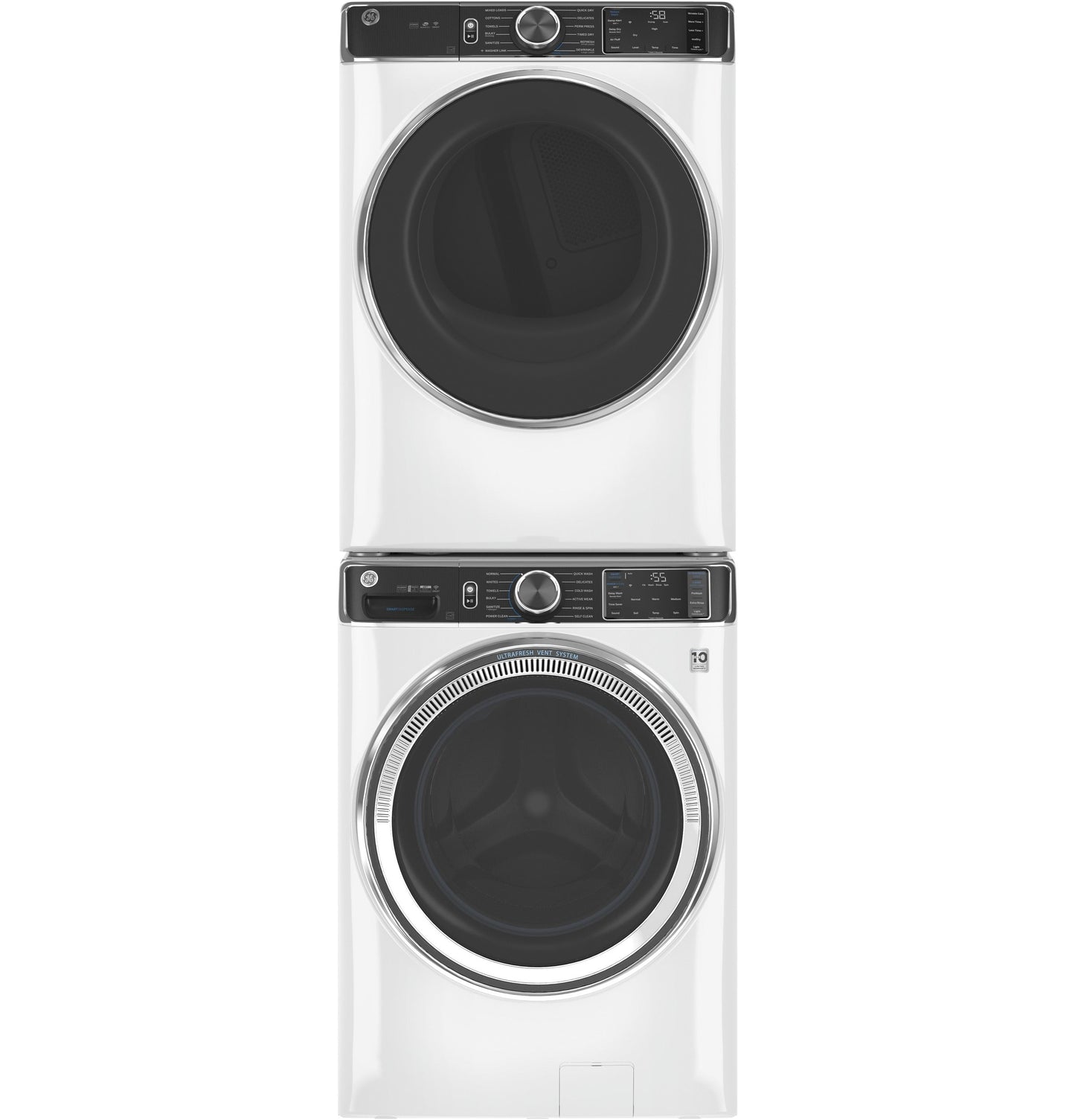 GE® 7.8 cu. ft. Capacity Smart Front Load Gas Dryer with Steam and Sanitize Cycle