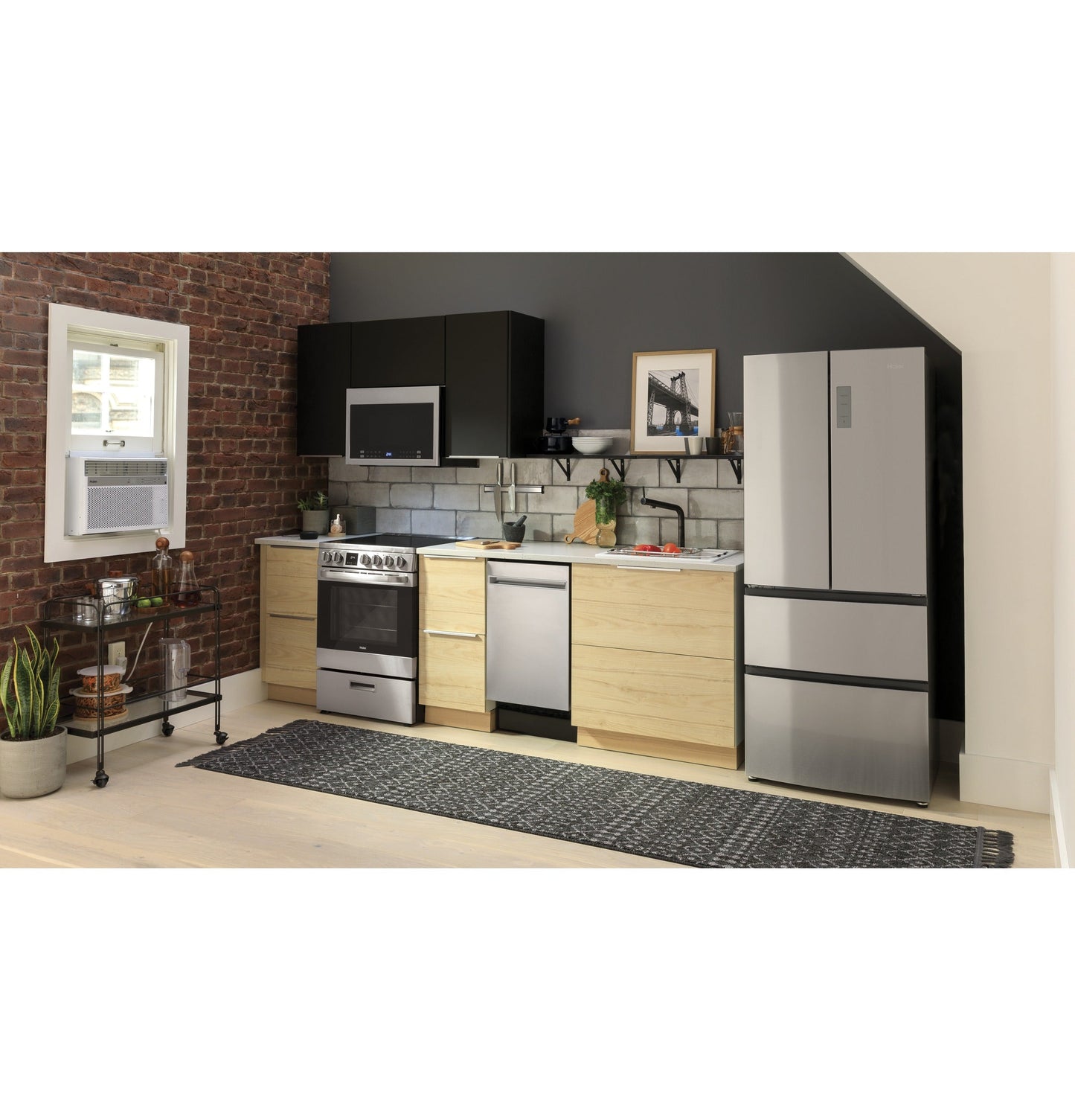 Haier 18" Stainless Steel Interior Dishwasher with Sanitize Cycle