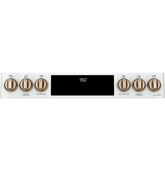Café™ 30" Smart Slide-In, Front-Control, Dual-Fuel, Double-Oven Range with Convection