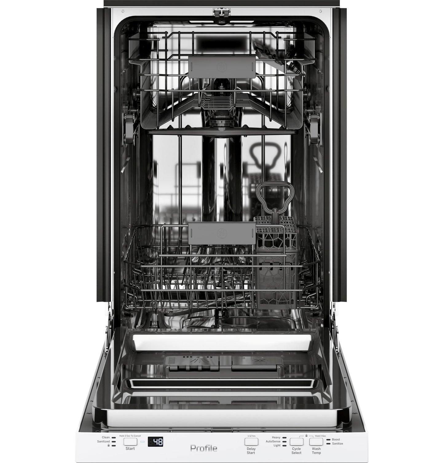 GE Profile™ 18" ADA Compliant Stainless Steel Interior Dishwasher with Sanitize Cycle
