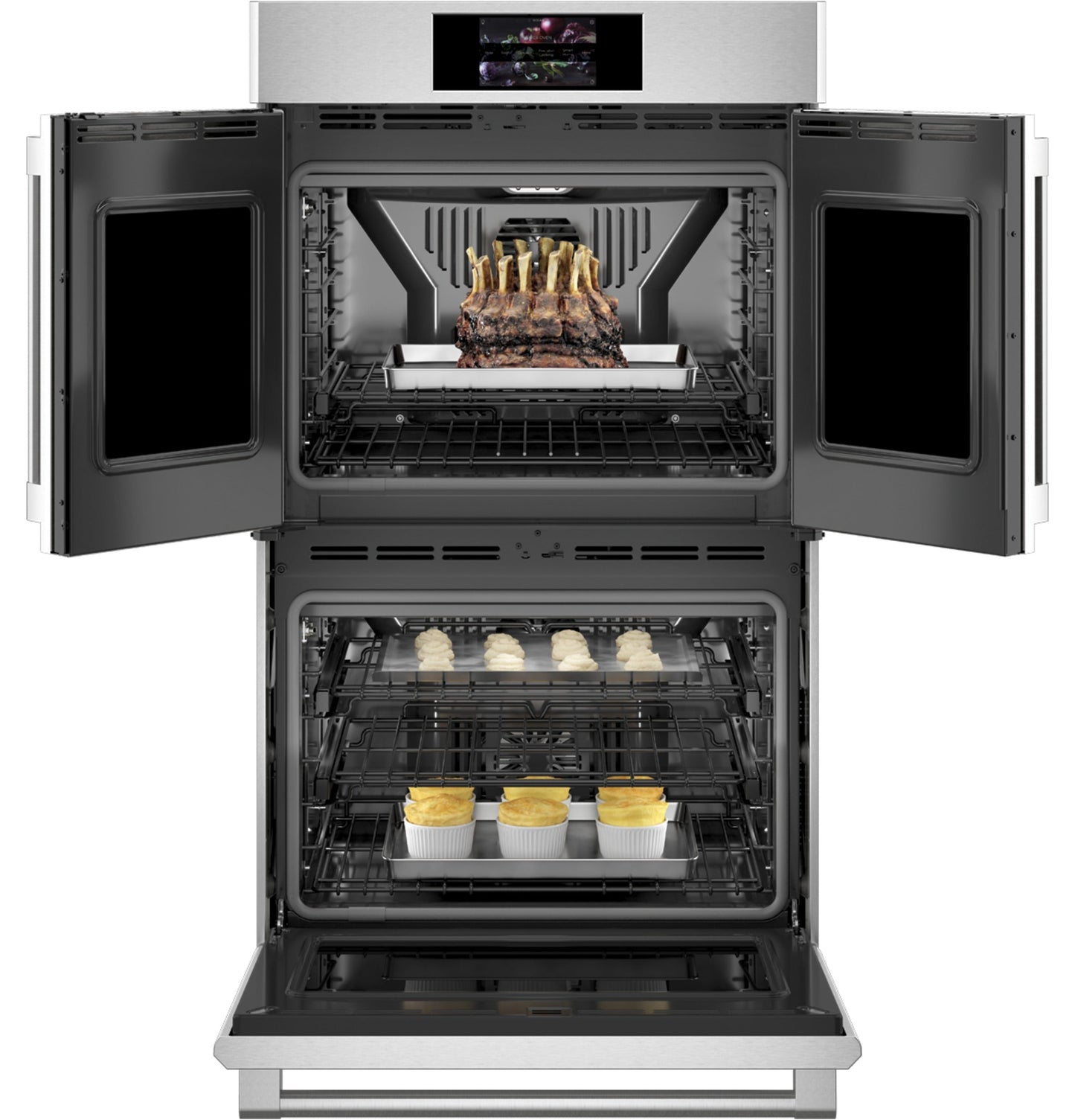 Monogram 30" French-Door Electric Convection Double Wall Oven Statement Collection