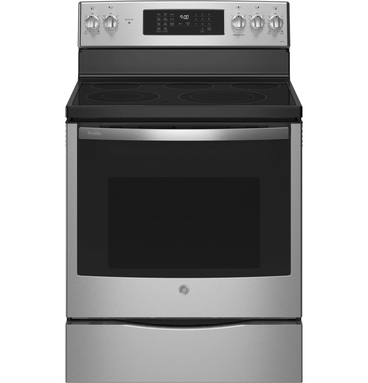 GE Profile™ 30" Smart  Free-Standing Electric Convection Fingerprint Resistant Range with No Preheat Air Fry