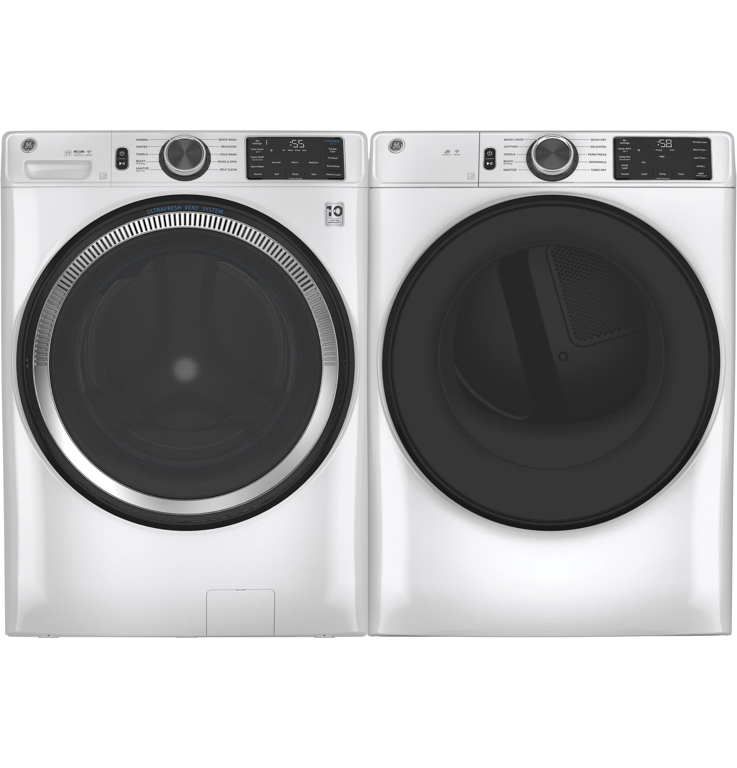 GE® 7.8 cu. ft. Capacity Smart Front Load Gas Dryer with Sanitize Cycle