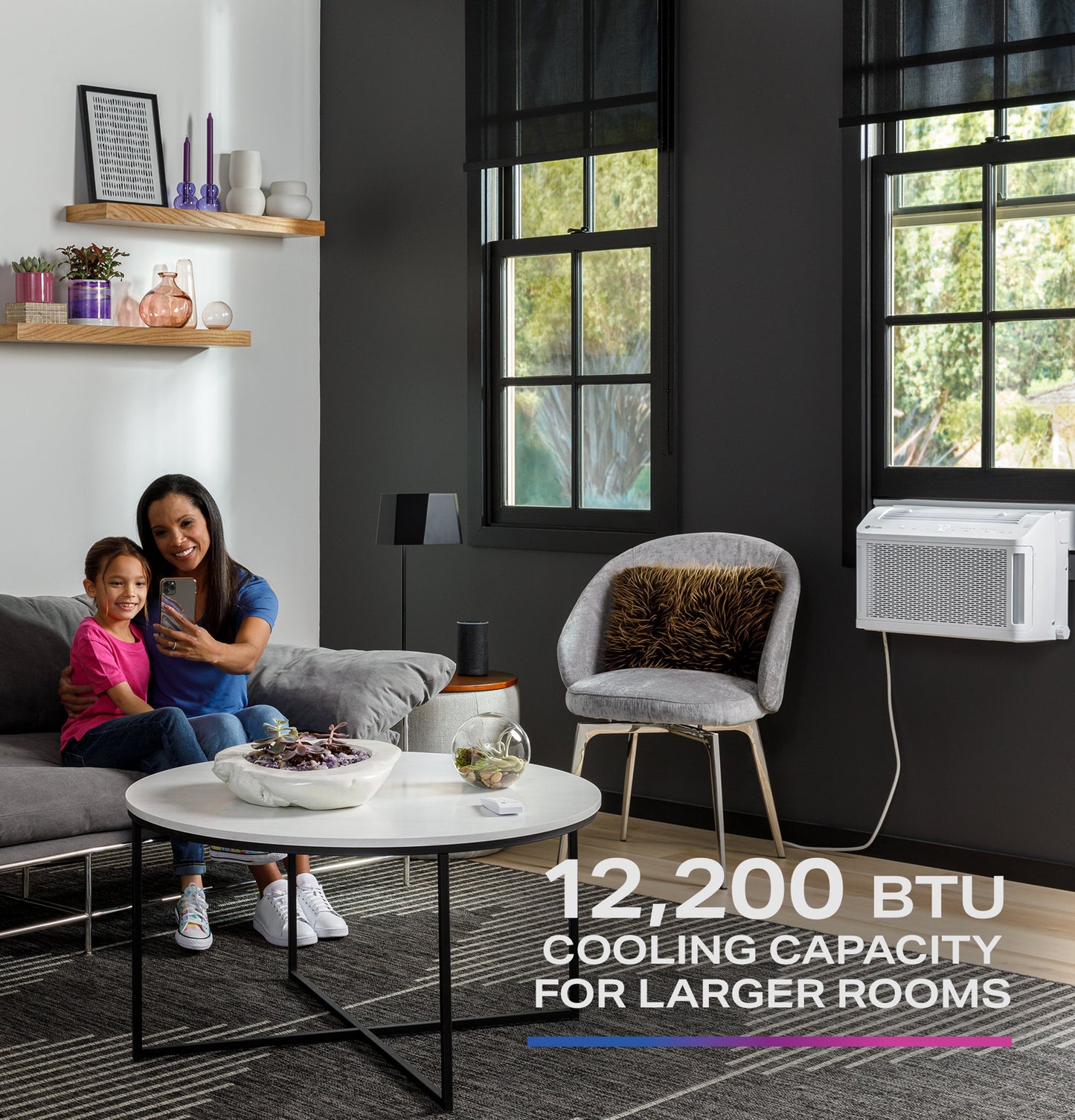 GE Profile ClearView™ 12,200 BTU Inverter Smart Ultra Quiet Window Air Conditioner for Large Rooms up to 550 sq. ft.