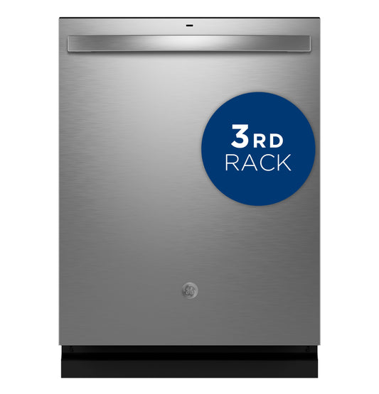 GE® Fingerprint Resistant Top Control with Stainless Steel Interior Dishwasher with Sanitize Cycle