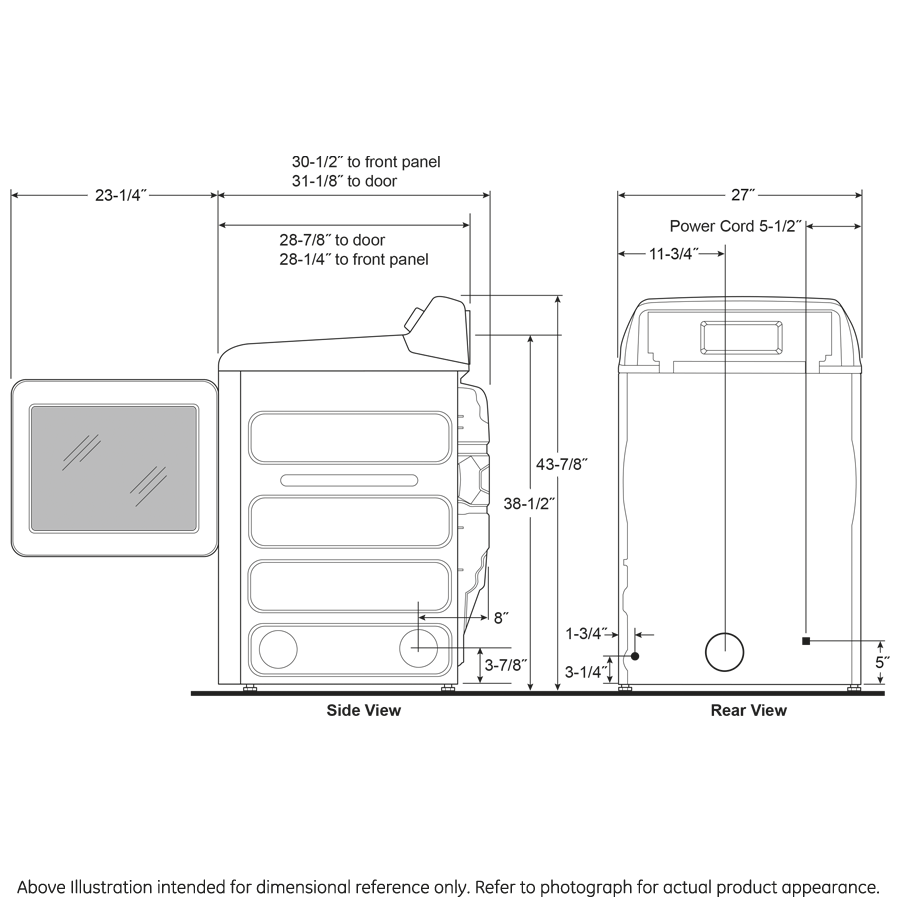 GE Profile™ 7.4 cu. ft. Capacity Smart aluminized alloy drum Gas Dryer with Sanitize Cycle and Sensor Dry