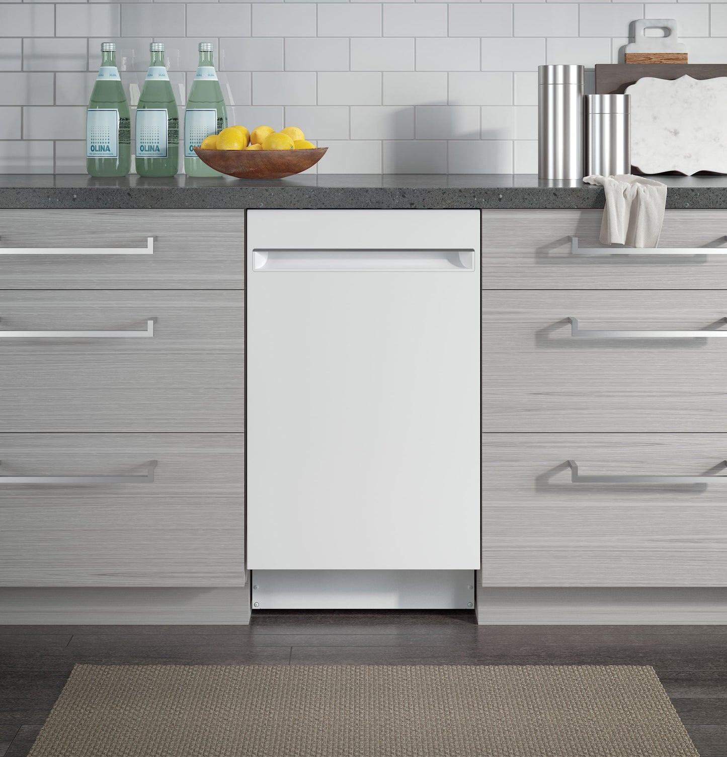 GE Profile™ 18" ADA Compliant Stainless Steel Interior Dishwasher with Sanitize Cycle