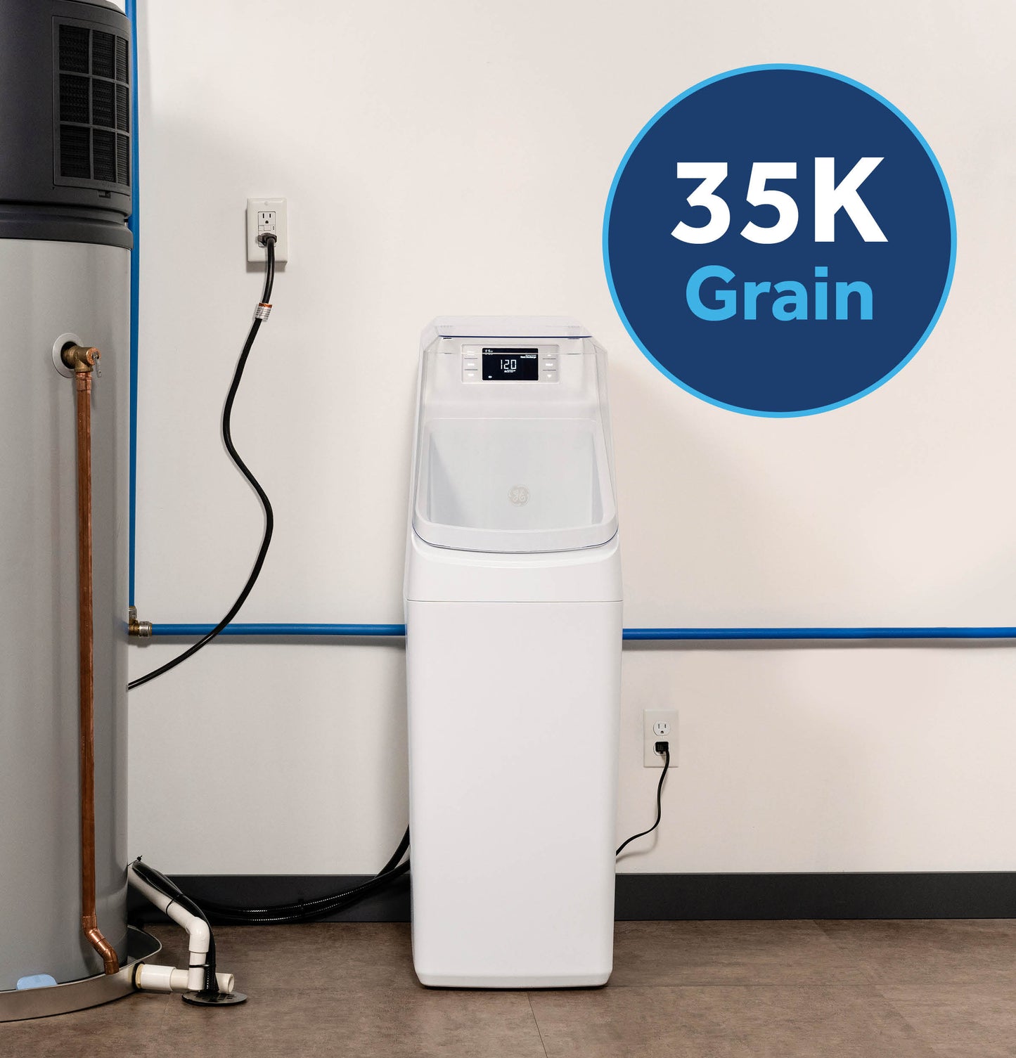 GE Smart Valve Water Softener 35,000 Grain Capacity