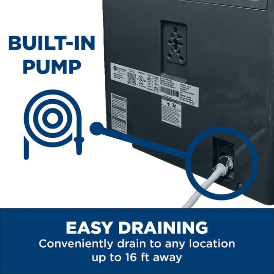 GE® ENERGY STAR® 50 Pint Portable Dehumidifier with Built-in Pump for Wet Spaces