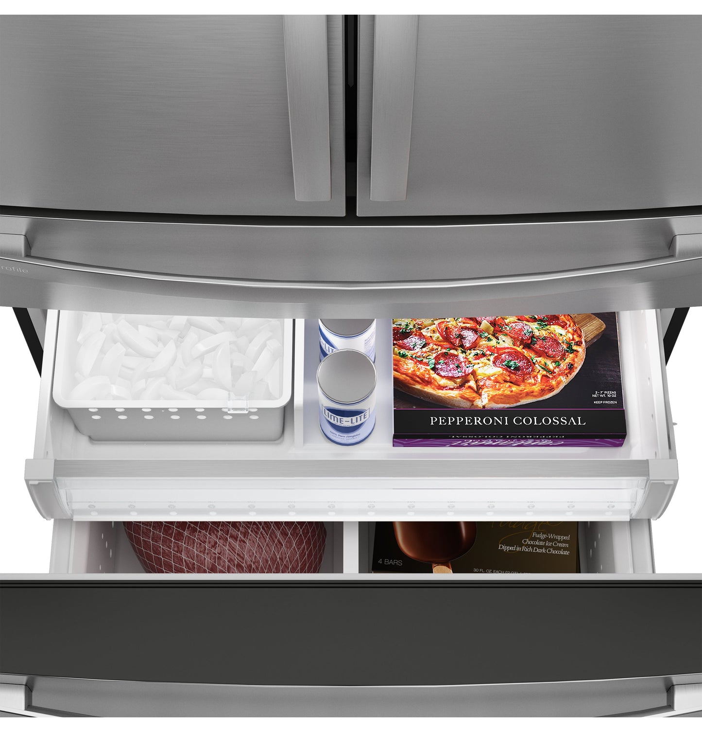 GE Profile™ ENERGY STAR® 23.2 Cu. Ft. Smart Counter-Depth Fingerprint Resistant 4-Door French-Door Refrigerator With Dual-Dispense AutoFill Pitcher