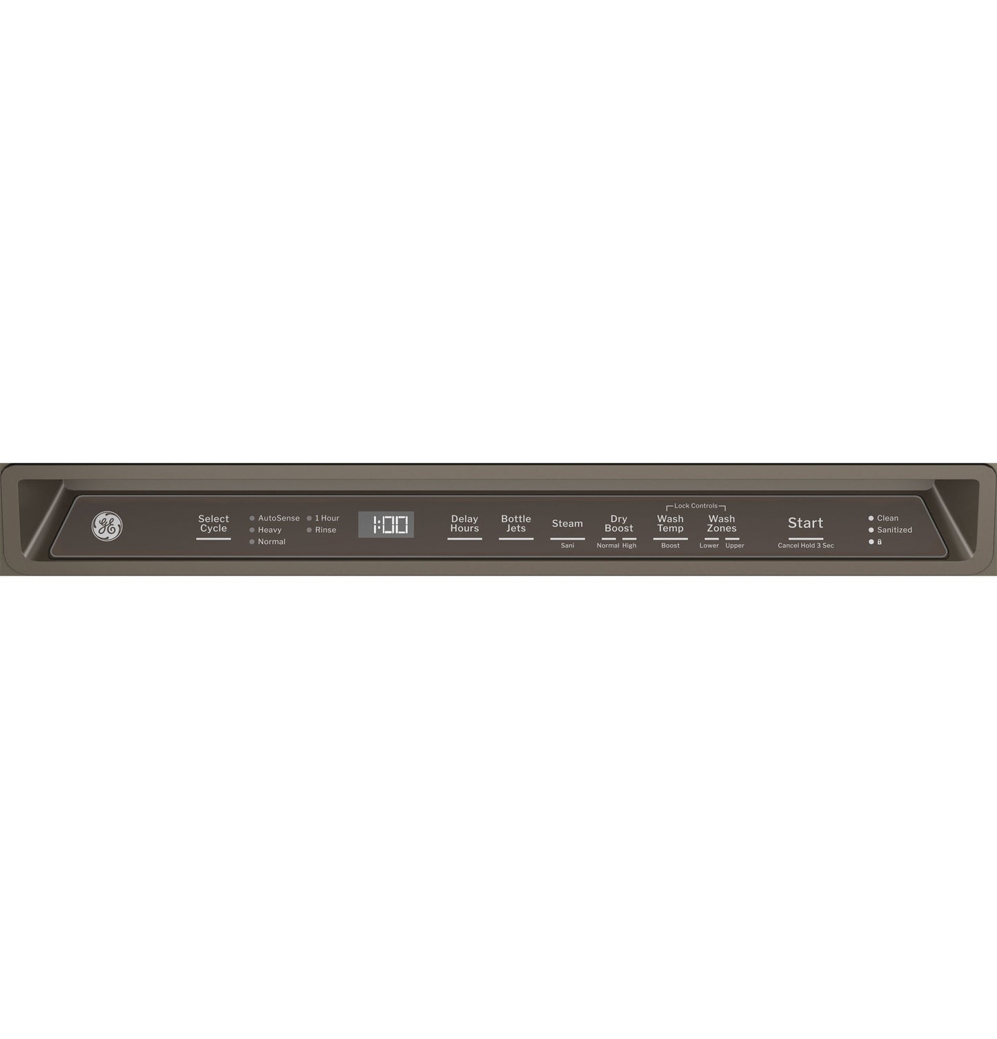 GE® ENERGY STAR® Front Control with Stainless Steel Interior Dishwasher with Sanitize Cycle