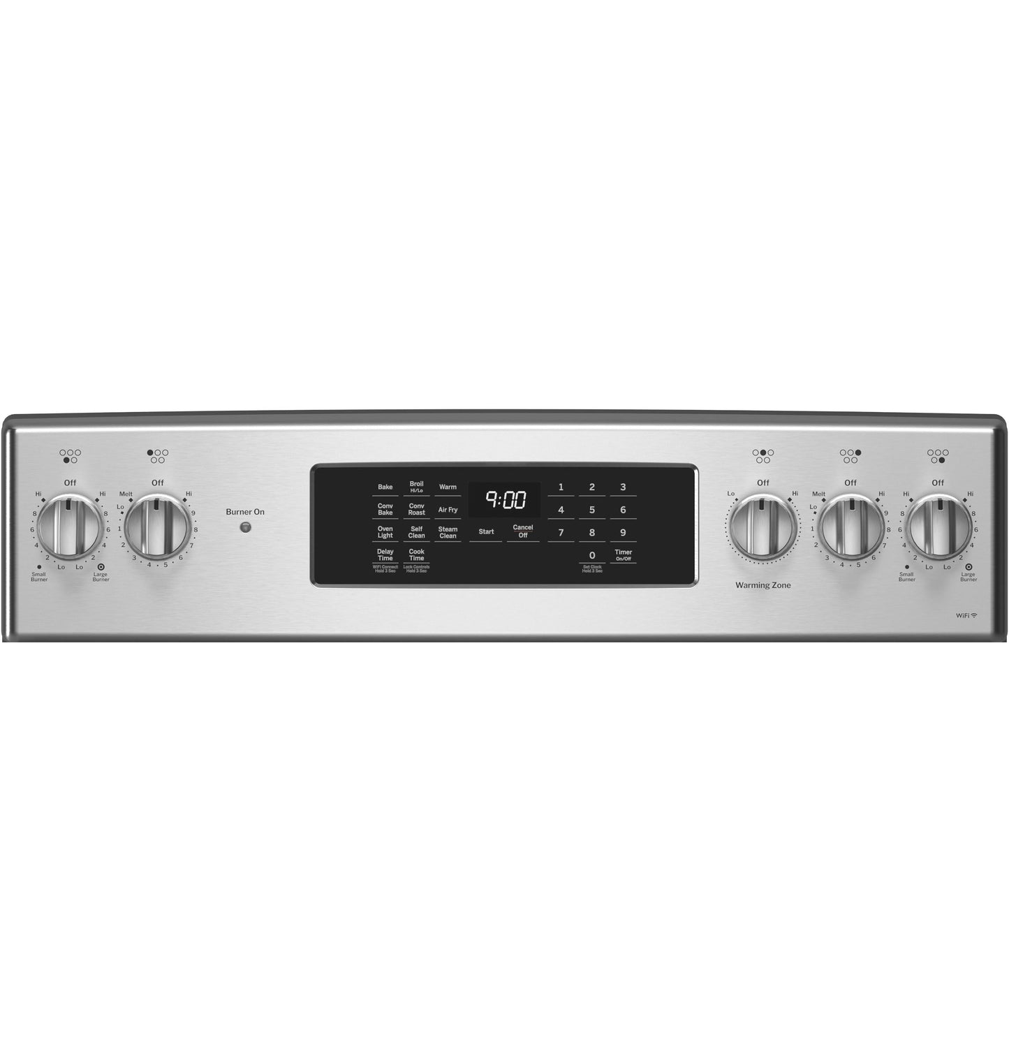 GE Profile™ 30" Smart  Free-Standing Electric Convection Fingerprint Resistant Range with No Preheat Air Fry