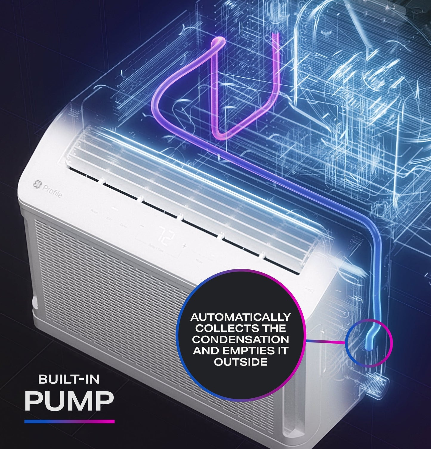 GE Profile ClearView™ 12,200 BTU Inverter Smart Ultra Quiet Window Air Conditioner for Large Rooms up to 550 sq. ft.