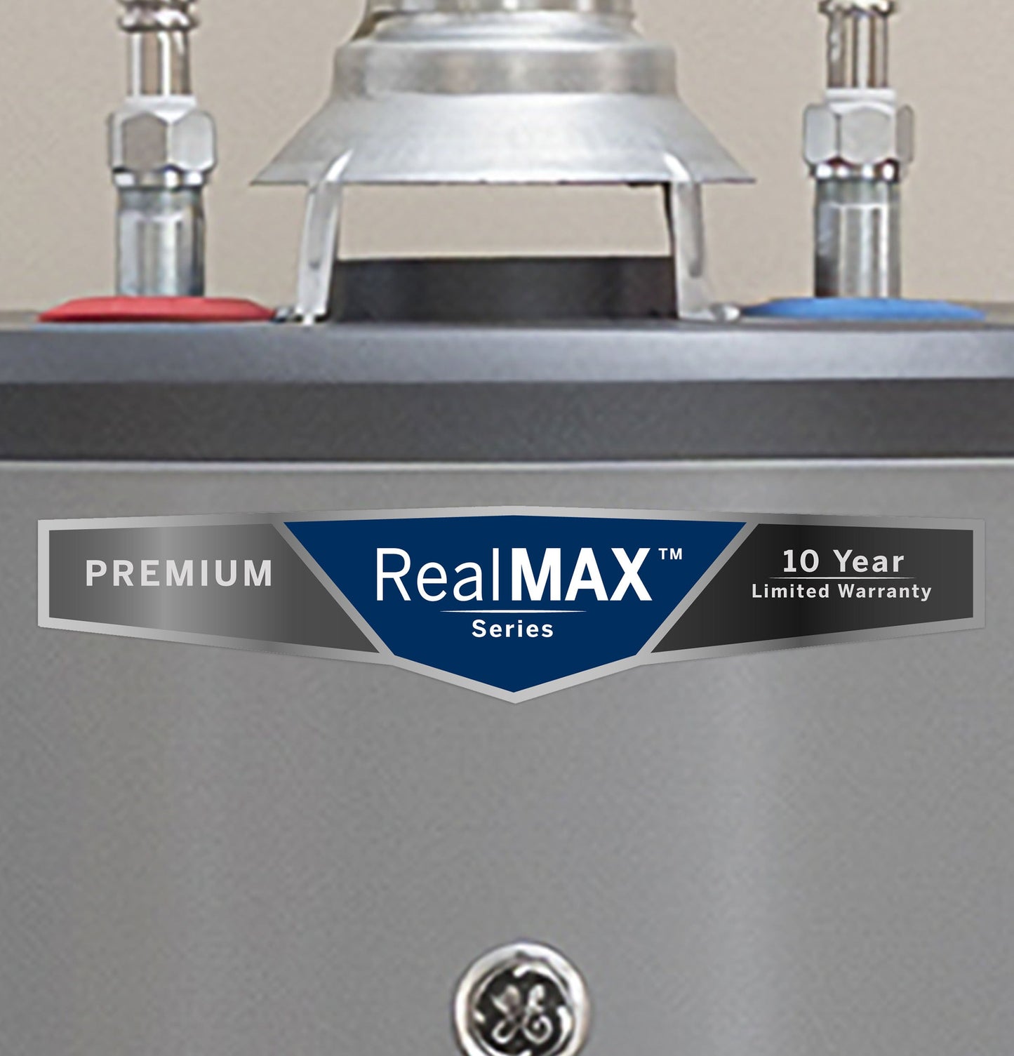 GE RealMAX Premium 50-Gallon Tall Natural Gas Ultra Low-Nox Atmospheric Water Heater