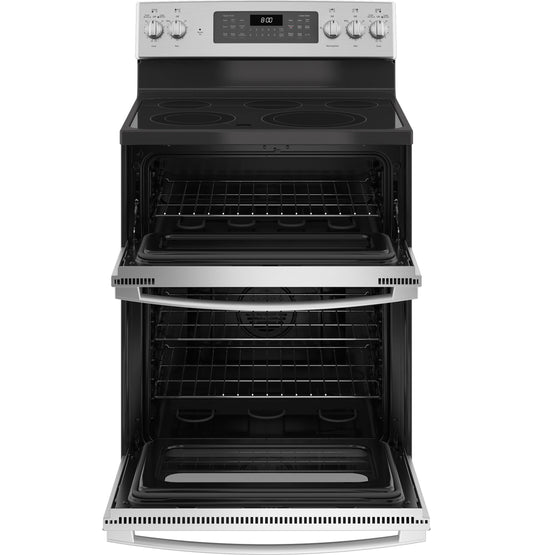 GE® 30" Free-Standing Electric Double Oven Convection Range