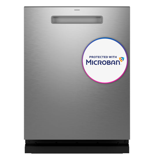 GE Profile™ Fingerprint Resistant Top Control with Stainless Steel Interior Dishwasher with Microban™ Antimicrobial Protection with Sanitize Cycle