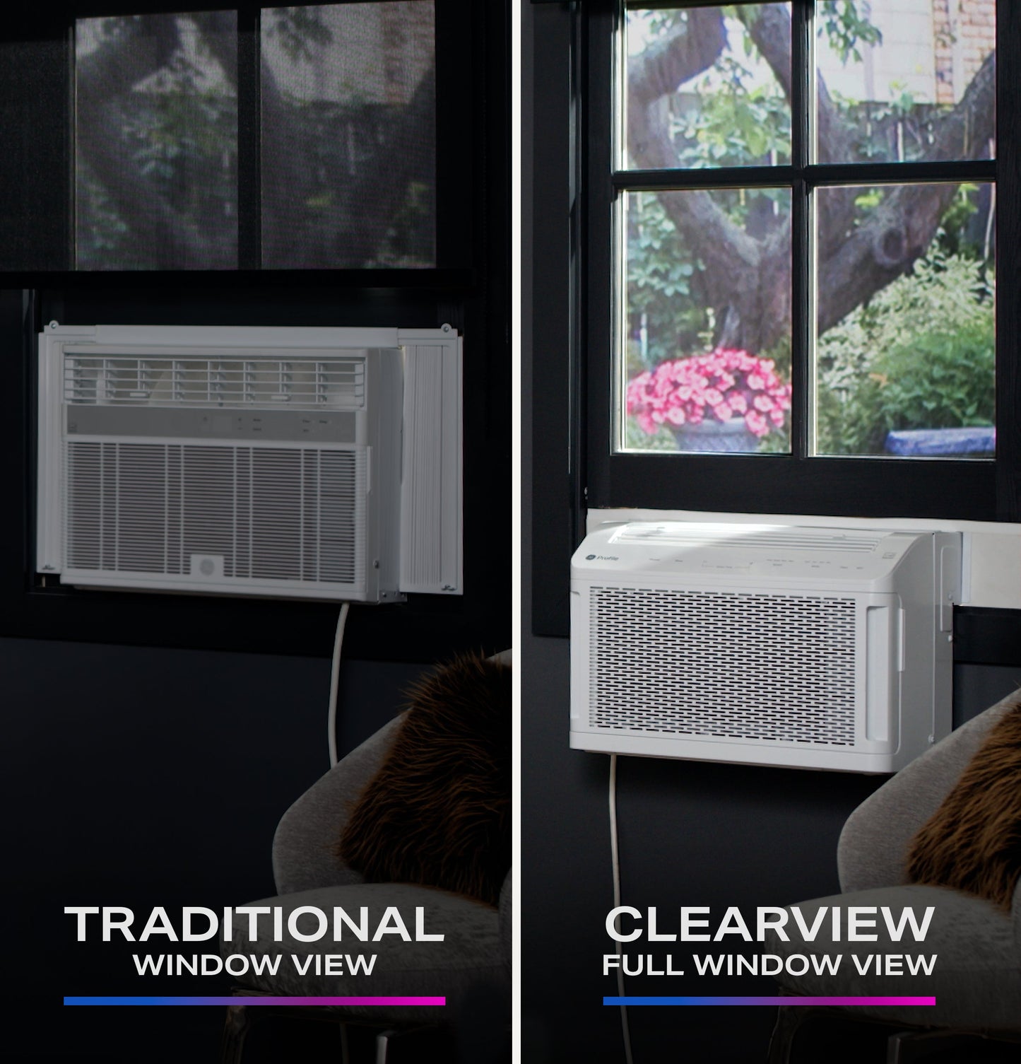 GE Profile ClearView™ 12,200 BTU Inverter Smart Ultra Quiet Window Air Conditioner for Large Rooms up to 550 sq. ft.