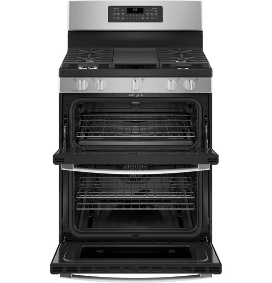 GE® 30" Free-Standing Gas Double Oven Convection Range