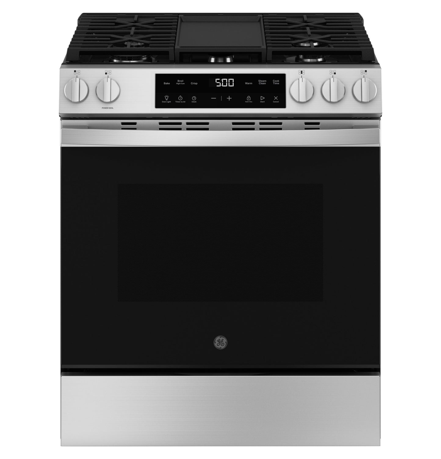 GE® 30" Slide-In Front Control Gas Range with Crisp Mode