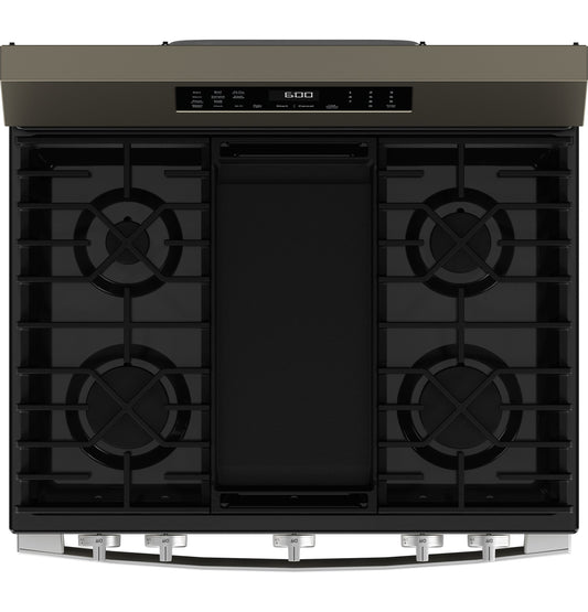 GE® 30" Free-Standing Gas Convection Range with No Preheat Air Fry and EasyWash™ Oven Tray