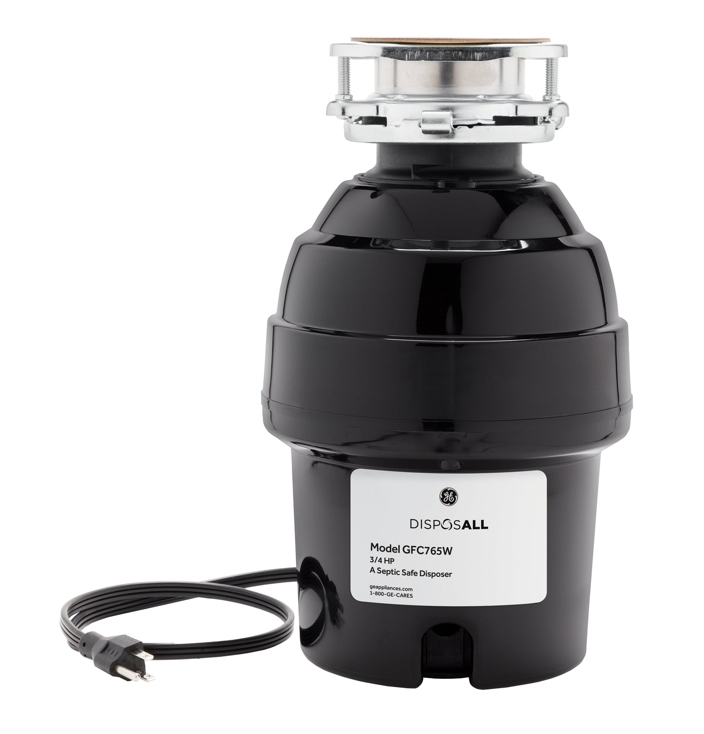 GE DISPOSALL®  3/4 HP Continuous Feed Garbage Disposer - Corded