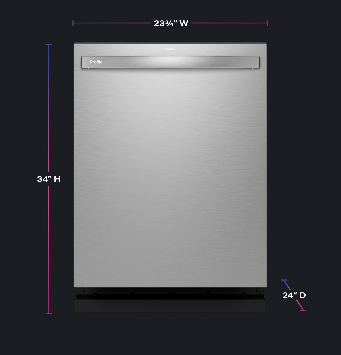 GE Profile™ Fingerprint Resistant Top Control with Stainless Steel Interior Dishwasher with Microban™ Antimicrobial Protection with Sanitize Cycle
