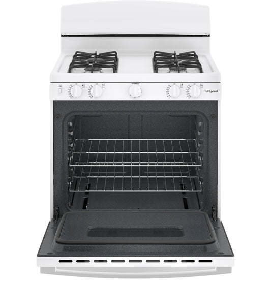 Hotpoint® 30" Free-Standing Front Control Gas Range