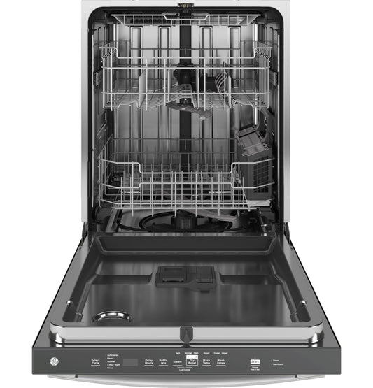 GE® ENERGY STAR® Top Control with Stainless Steel Interior Dishwasher with Sanitize Cycle